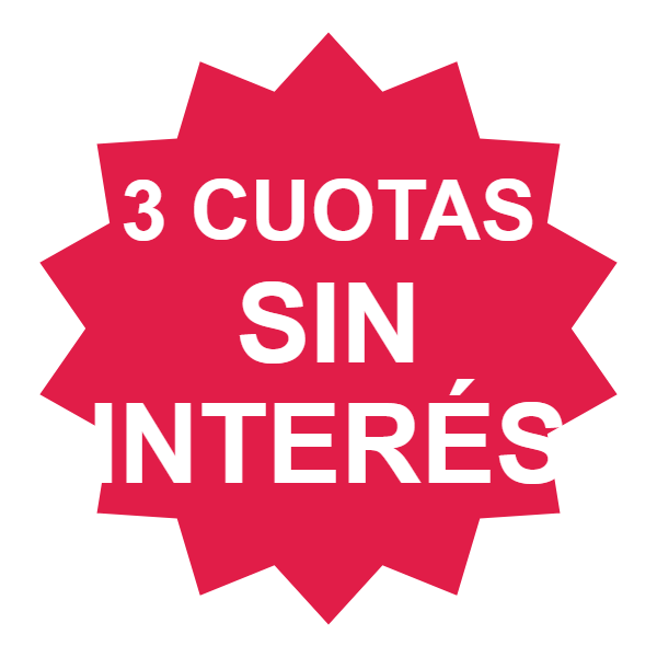 3 cuotas sin interes