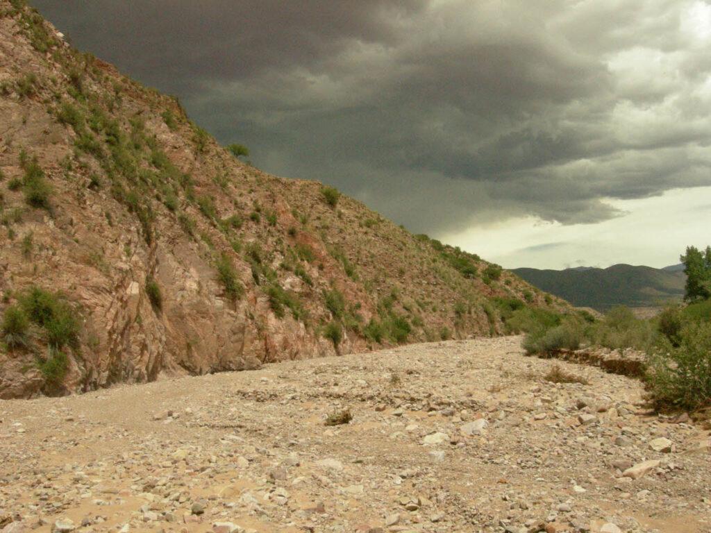 Paisaje de la Quebrada cerca de Hornaditas desde Purmamarca