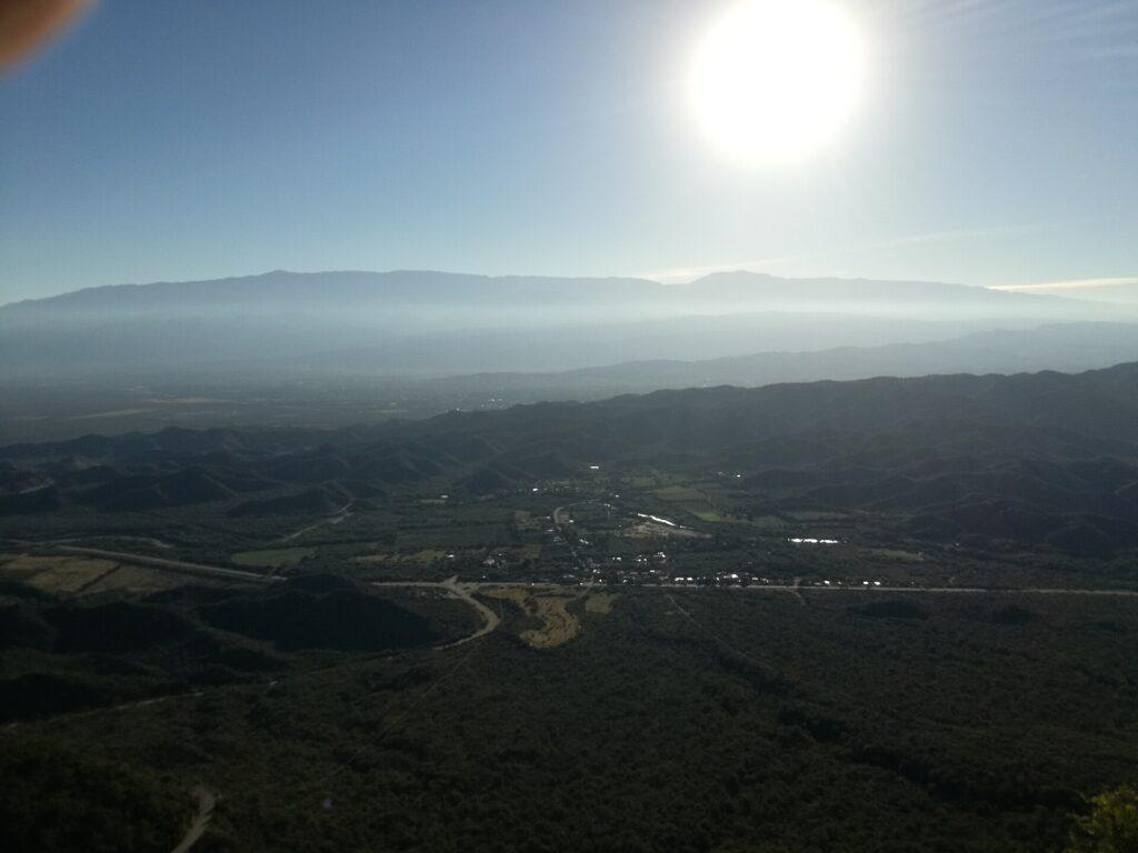 Vista del Valle Viejo desde el Portezuelo en la excursión a Catamarca y la Virgen del Valle