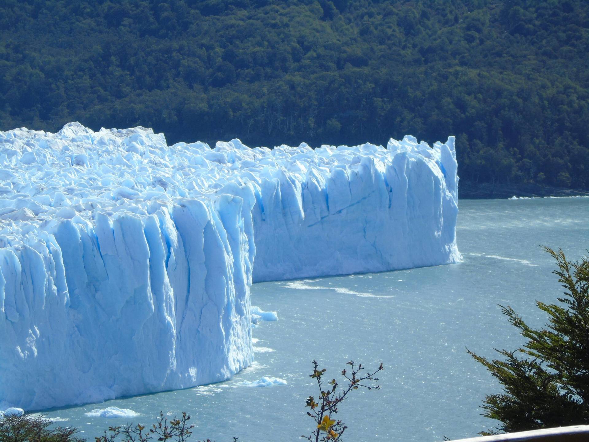 Stunning view of the Perito Moreno Glacier with ice formations in Argentina's Patagonia.
